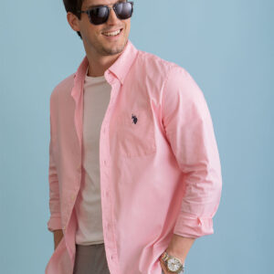 LONG SLEEVE SOLID STRETCH POPLIN SHIRT